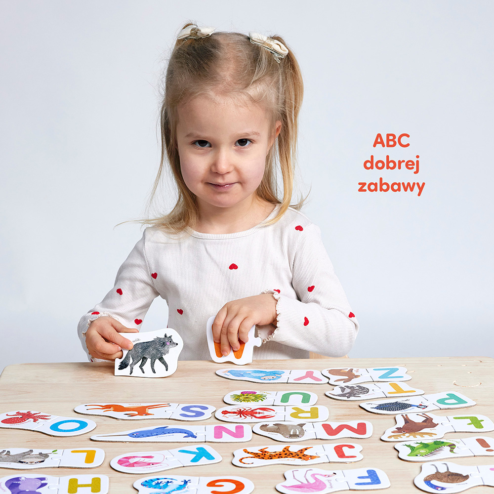 nauka liter Puzzle do pary Literki 3+