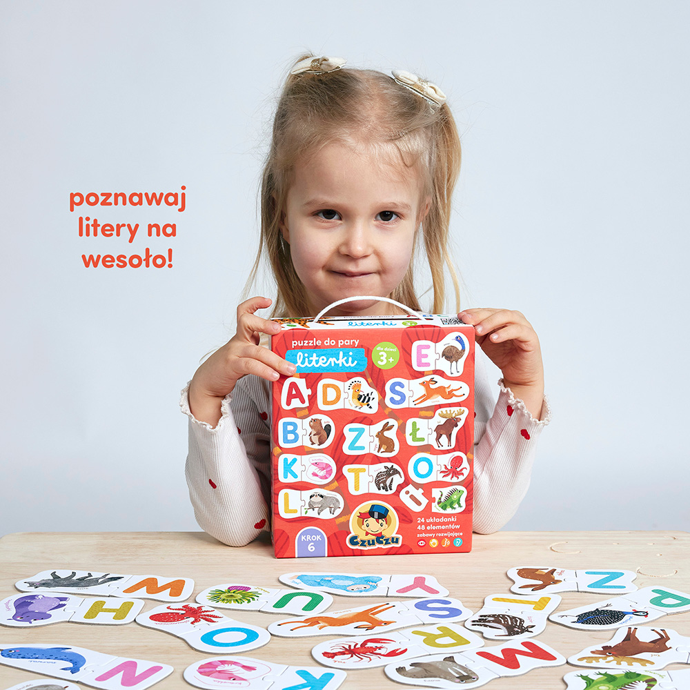 Puzzle do pary Litery do nauki liter dla przedszkolaka