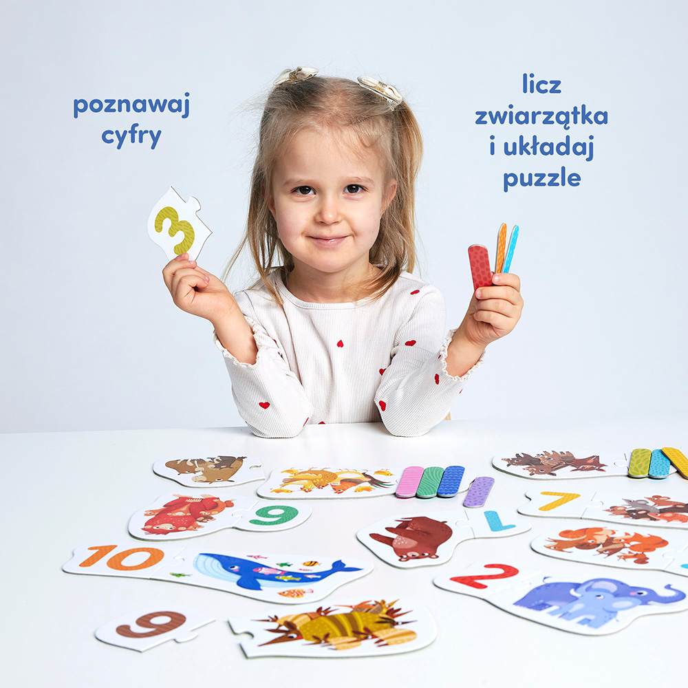 Puzzle edukacyjne do liczenia dla dzieci 3+