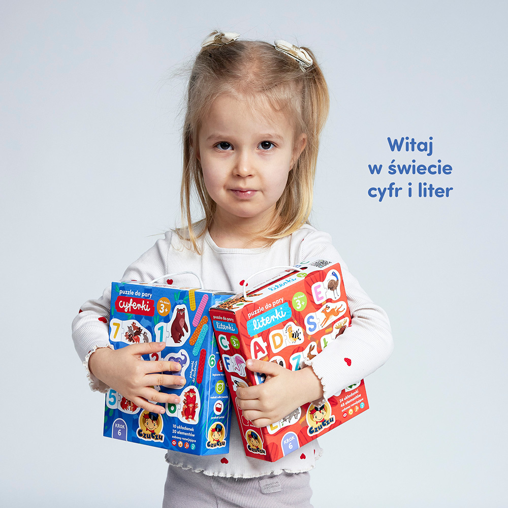 Puzzle edukacyjne Litery i Cyfry dla przedszkolaka