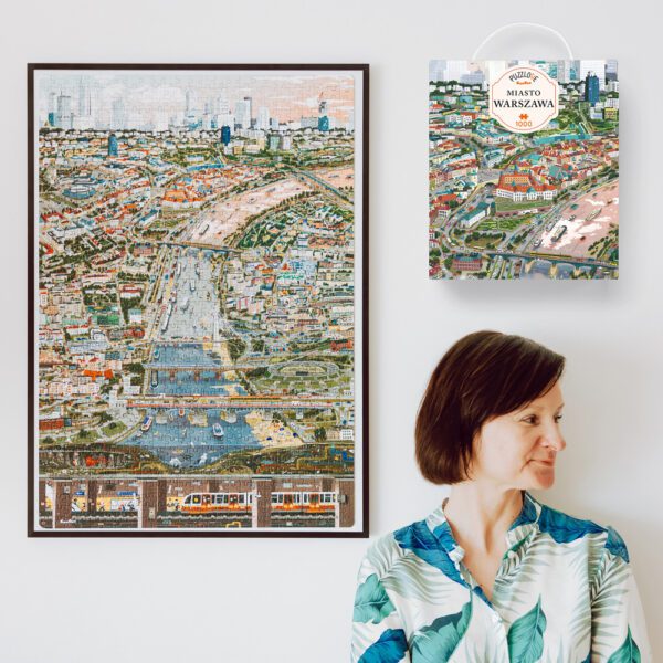 Puzzlove miasto Warszawa 1000 el puzzle i dekoracja pokoju
