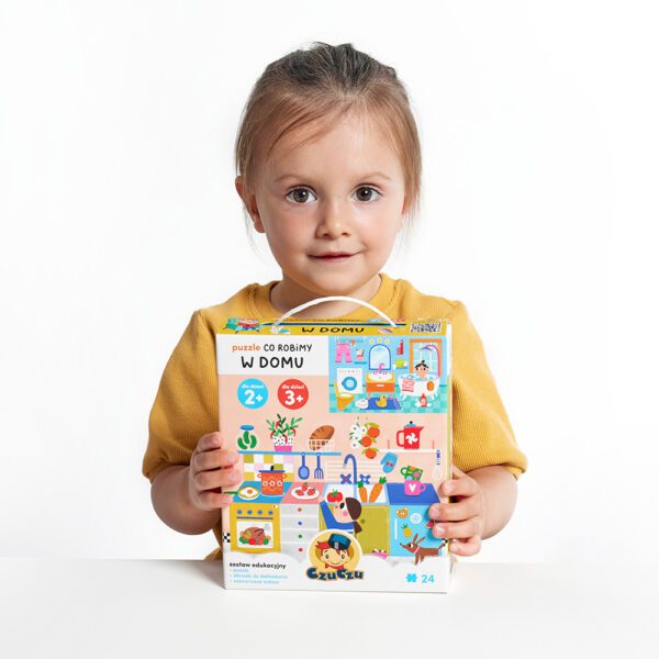 puzzle zestaw edukacyjny Co robimy w domu 2+ 3+