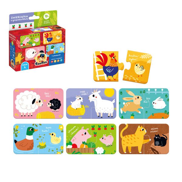 pierwsze puzzle dla dwulatka zwierzatka wiejskie